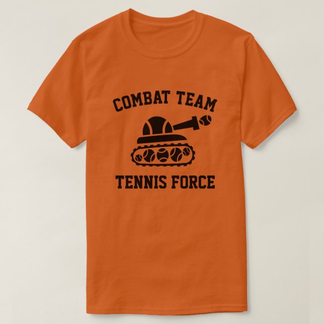 Combat team tennis force tank t shirt for player (Design Front)