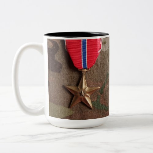 Combat Veteran and Bronze Star Coffee Mug