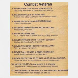 COMBAT VETERAN FLEECE BLANKET