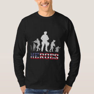 Combat Veteran Heroes Military Army Quote T-Shirt