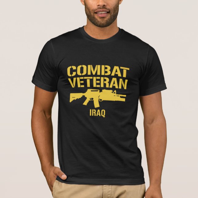 COMBAT VETERAN IRAQ T-Shirt (Front)