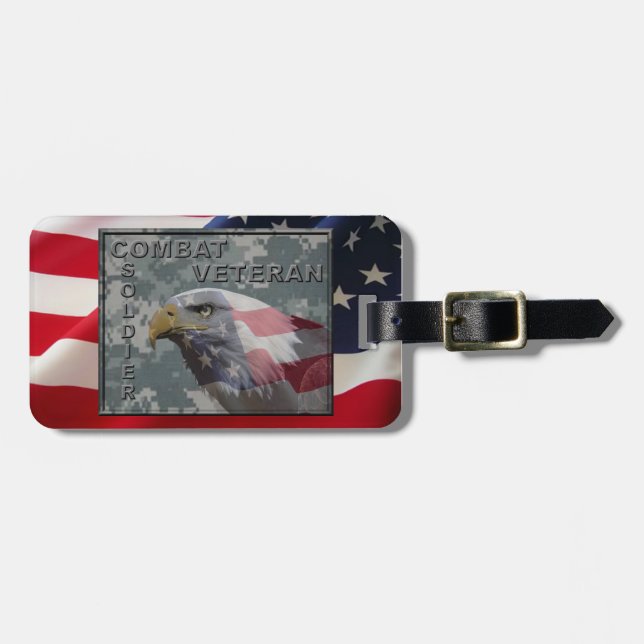 Combat Veteran Luggage Tag (Front Horizontal)