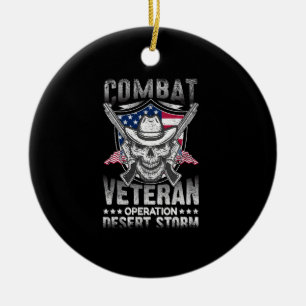 combat veteran operation desert storm ceramic ornament