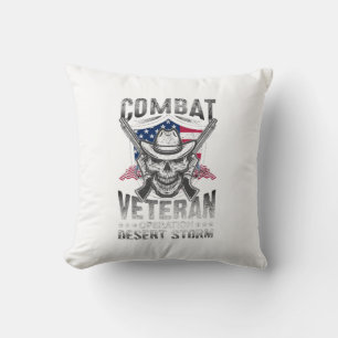 combat veteran operation desert storm throw pillow