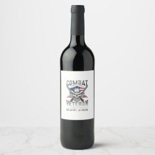 combat veteran operation desert storm wine label