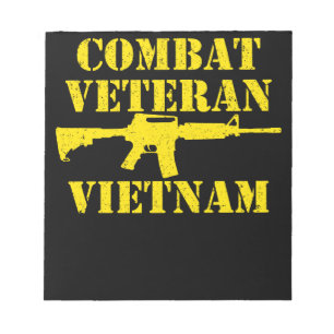 Combat Veteran Vietnam Proud Military Notepad