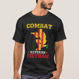 Combat Veteran Vietnam Retired Patriotic T-Shirt