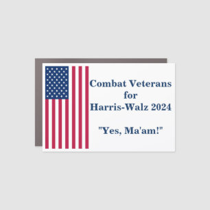 Combat Veterans for Harris-Walz 2024 Car Magnet