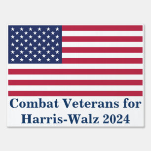 Combat Veterans for Harris-Walz 2024 Yard Sign