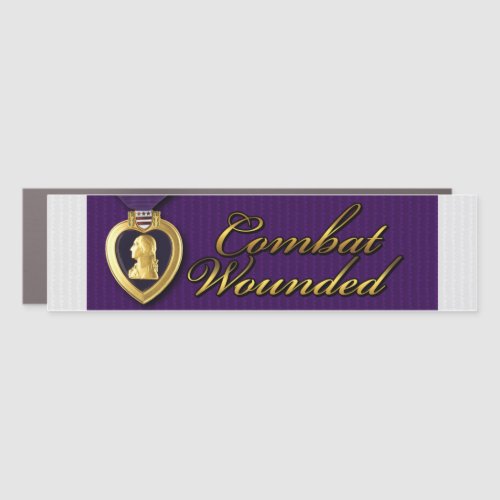 Combat Wounded Veteran Military Purple Heart Car Magnet