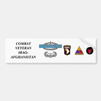 CombatInfBadge2Awd, aab, 1ad, 1mkl, 34ID, COMBA... Bumper Sticker