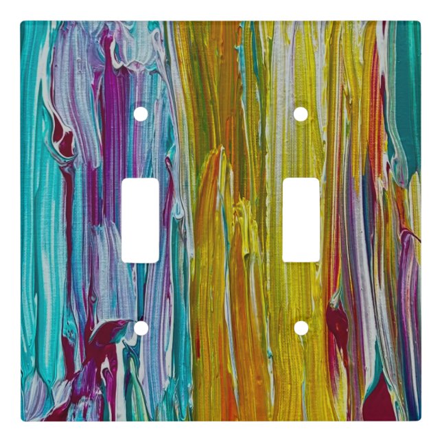 Combed Flower Field Art Light Switch Cover (Front)