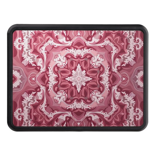 Combination of pink and white hitch cover (Front)