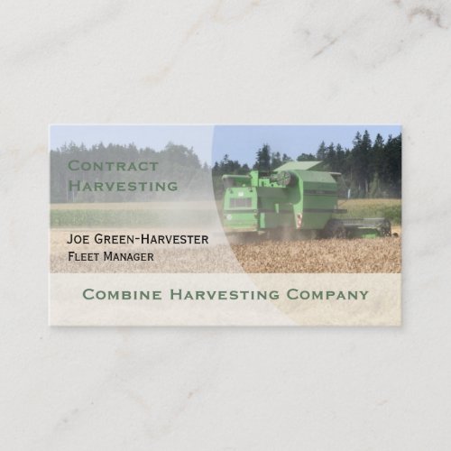 Combine Harvester business card