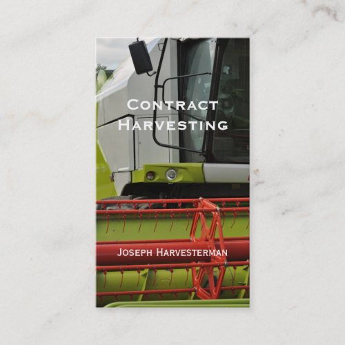 Combine Harvester cab and pickup Business Card