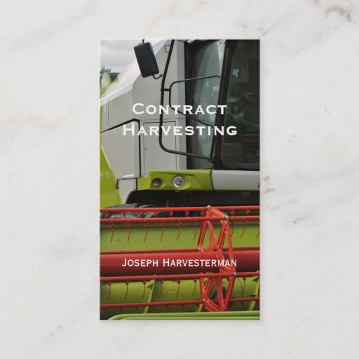 Customizable Combine Harvester business card