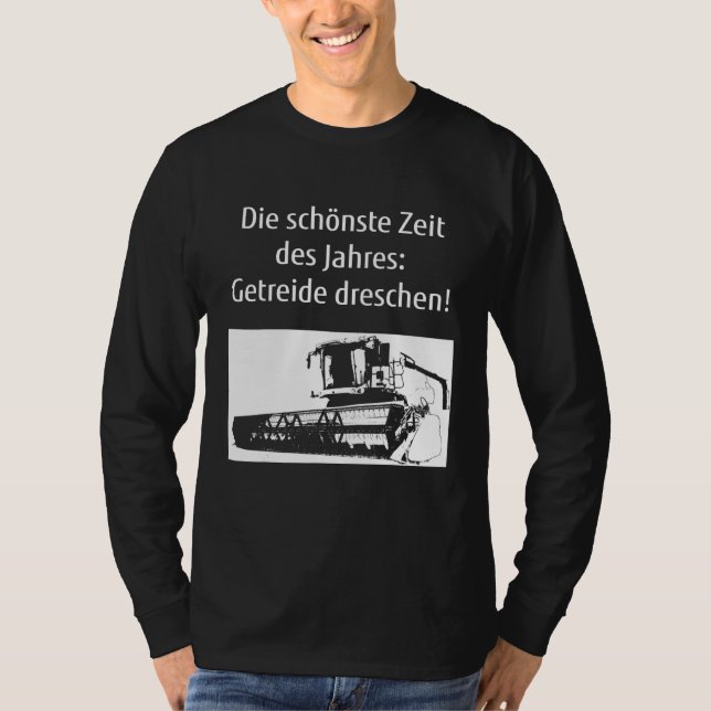 Combine Harvester Farmer Farmer Agriculture Grain  T-Shirt (Front)