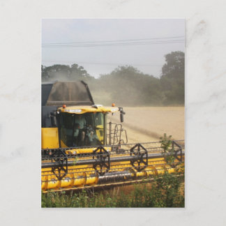 Combine harvester postcard