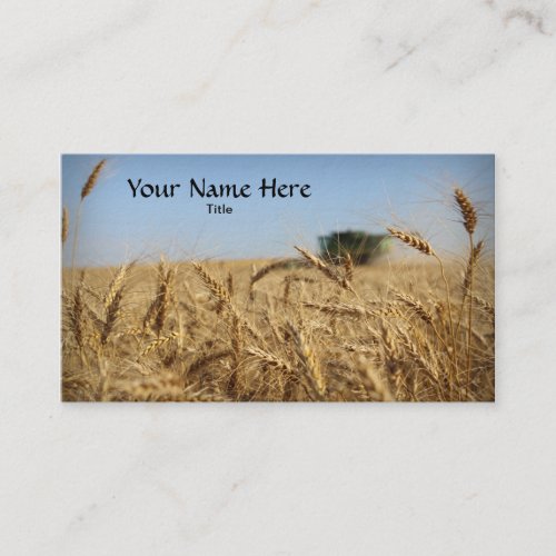Combine in Wheat Field Business Card
