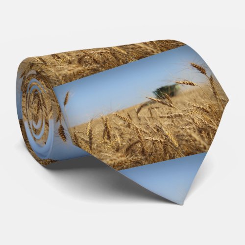 Combine in Wheat Field Neck Tie