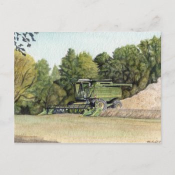 Combine Reaping Postcard by mlmmlm777art at Zazzle