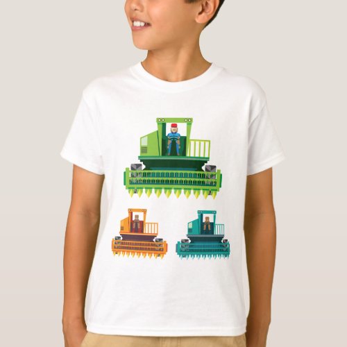 Combine with farmer inside Vector illustration T_Shirt