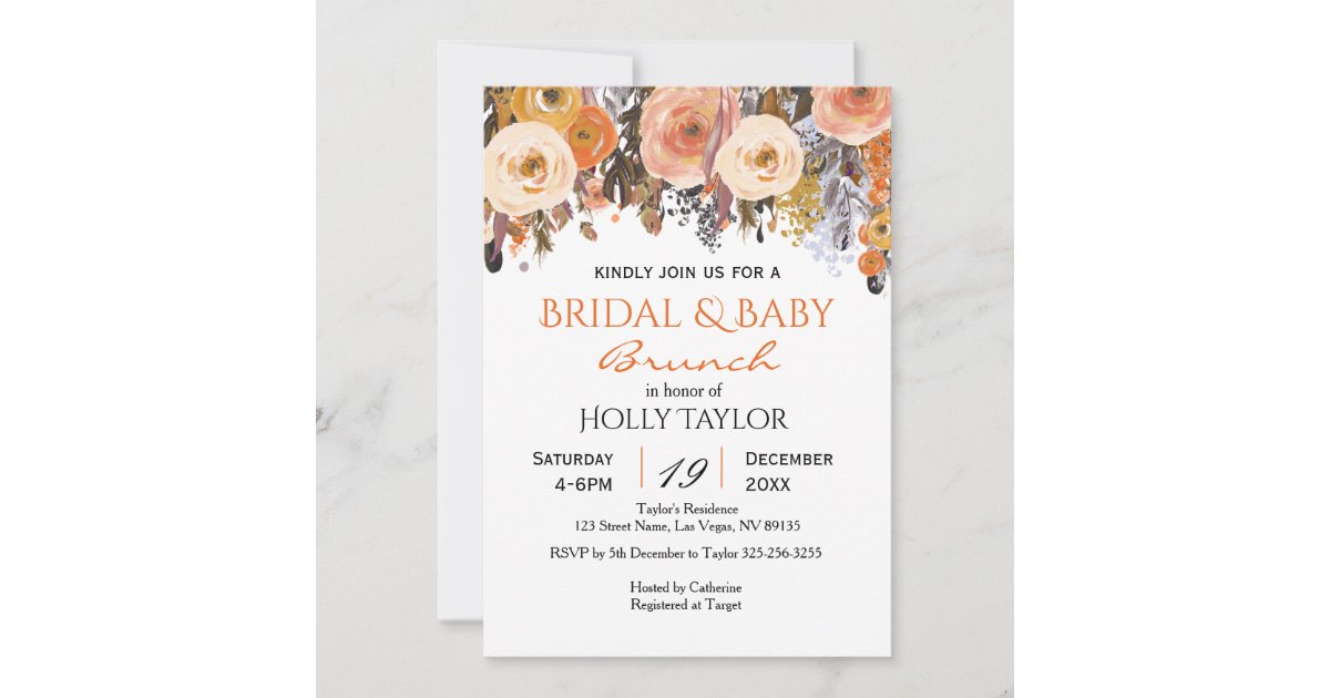 Combined Baby Shower And Bridal Shower Ideas Invitation Zazzle Com