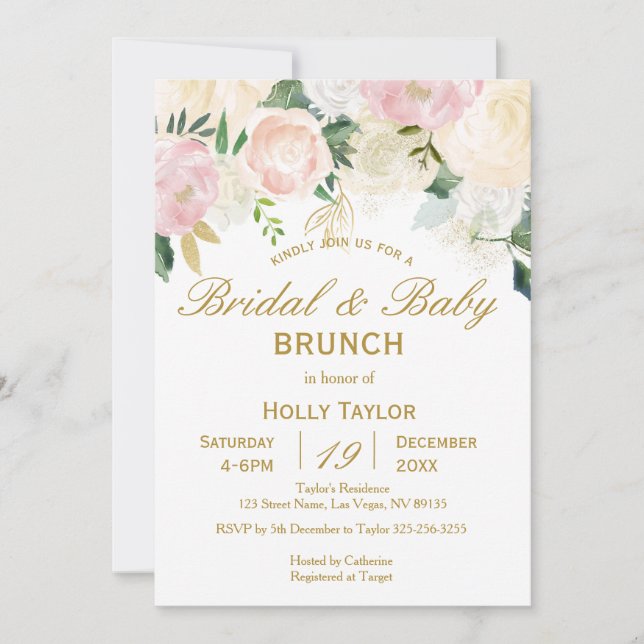 Combined Baby Shower and Bridal Shower Ideas Invitation (Front)