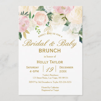 Combined Baby Shower and Bridal Shower Ideas Invitation