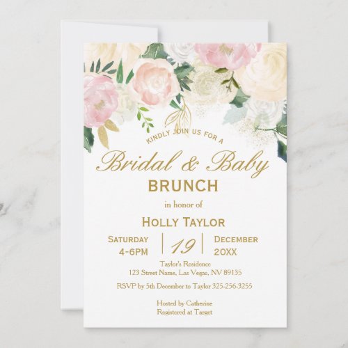 Combined Baby Shower and Bridal Shower Ideas Invitation