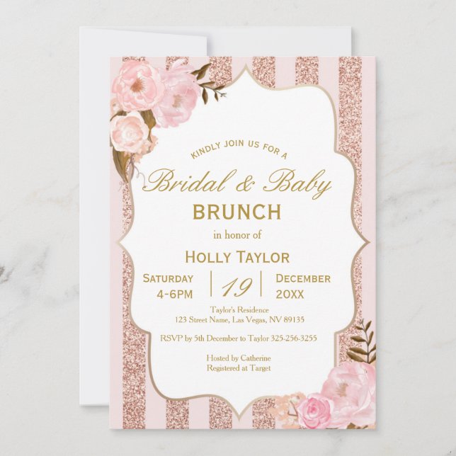 Combined Baby Shower and Bridal Shower Ideas Invitation (Front)