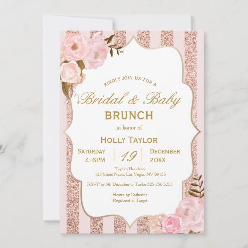 Combined Baby Shower and Bridal Shower Ideas Invitation