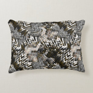Combined, ethnic, African . Accent Pillow