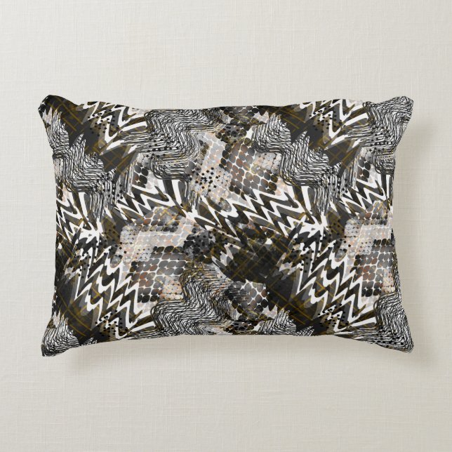 Combined, ethnic, African . Accent Pillow (Front)