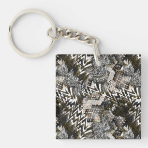 Combined, ethnic, African . Keychain