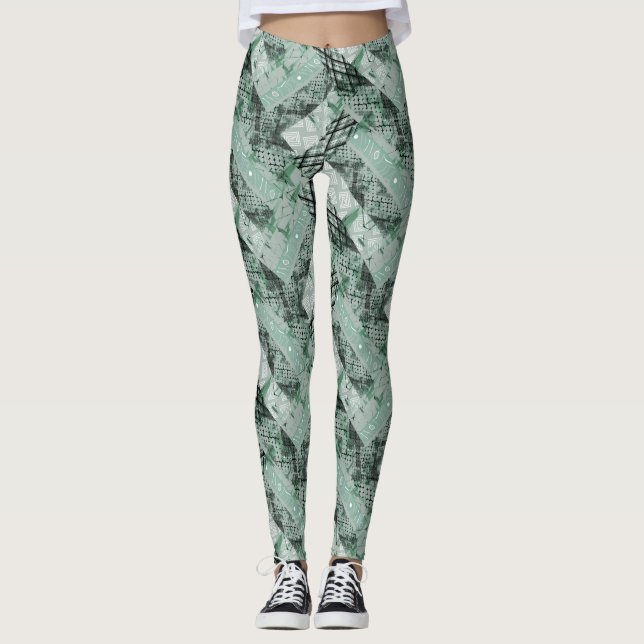 Combined, ethnic, African Leggings (Front)