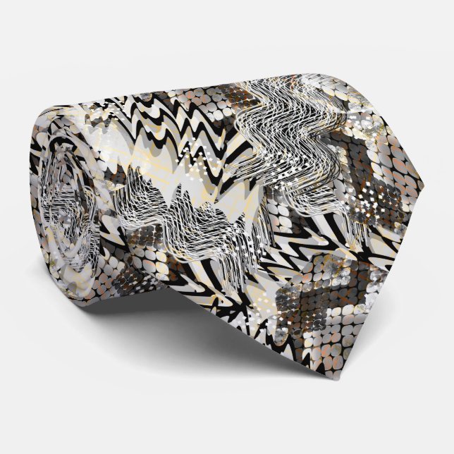 Combined, ethnic, African Neck Tie (Rolled)