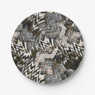 Combined, ethnic, African . Paper Plates