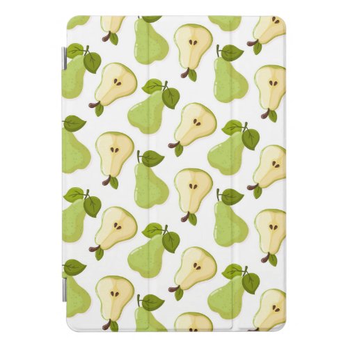 Combined pattern of open and whole pears iPad pro cover