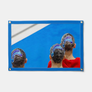 combing of synchronized swimming athletes pennant