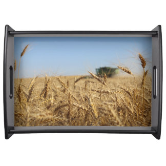 Combining Wheat (dark wood) Serving Tray