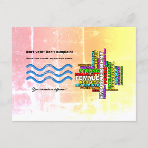 Combo Don't Vote, Don't Complain; Strong Women Postcard