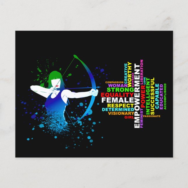 Combo Female Archer; Strong Women; Vote Blue Flyer (Front)