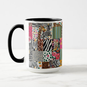 Combo Mug 15 oz – Colorful Safari Animal Print
