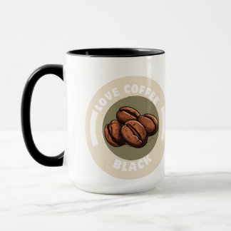 Combo Mug, 15 oz ,Love Coffee Black Mug