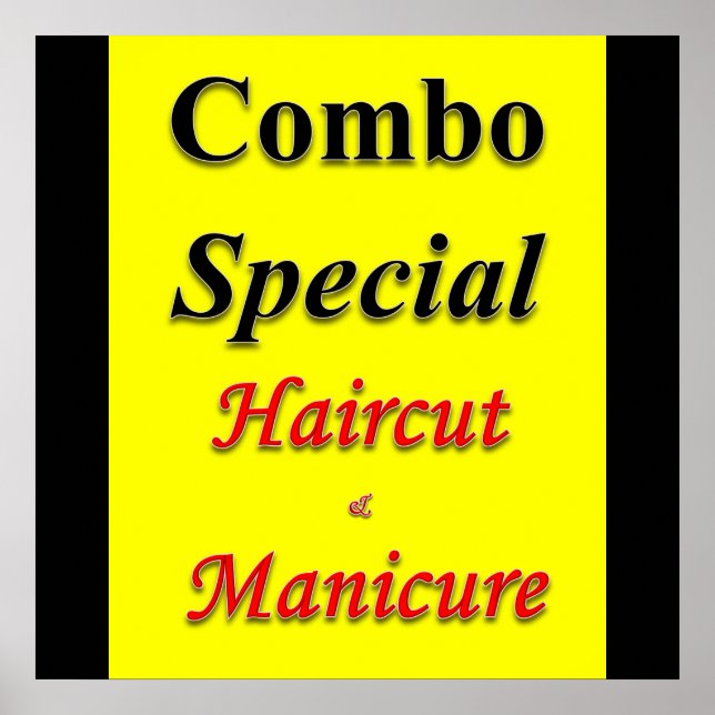 Combo Special Manicure & Haircut Sale Poster Matte (Front)