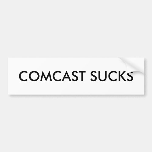 comcast sucks bumper sticker