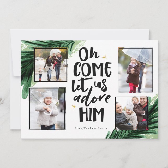 Come Adore Him 4 PH | Christmas Photo Card (Front)