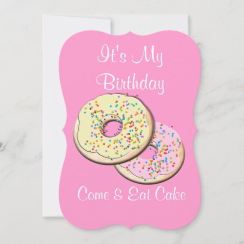 Come and Eat Cake Fun Birthday Party Announcements