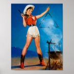 Come And Get It Pin Up Art Poster at Zazzle